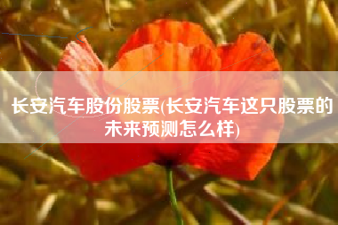 长安汽车股份股票(长安汽车这只股票的未来预测怎么样)