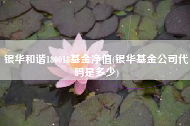 银华和谐180018基金净值(银华基金公司代码是多少)