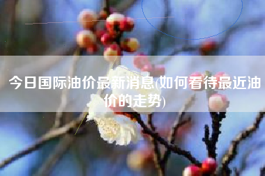 今日国际油价最新消息(如何看待最近油价的走势)