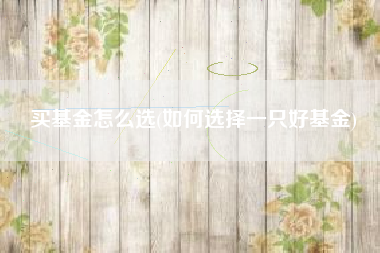 买基金怎么选(如何选择一只好基金)