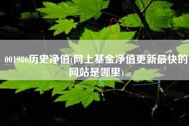 001986历史净值(网上基金净值更新最快的网站是哪里)