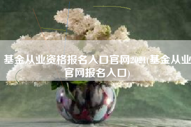 基金从业资格报名入口官网2021(基金从业官网报名入口)