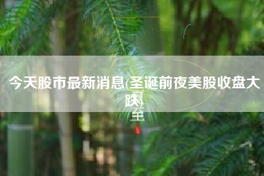 今天股市最新消息(圣诞前夜美股收盘大跌)