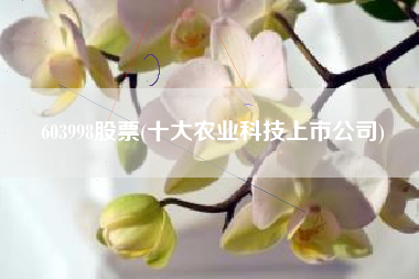 603998股票(十大农业科技上市公司)