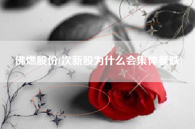佛燃股份(次新股为什么会集体暴跌)