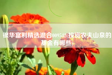 银华富利精选混合009542(投资农夫山泉的基金有哪些)