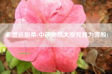 广誉远股票(中药突然大涨究竟为哪般)