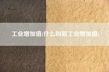 工业增加值(什么叫新工业增加值)