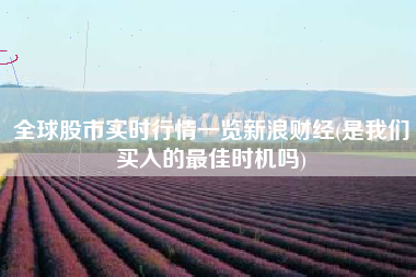 全球股市实时行情一览新浪财经(是我们买入的最佳时机吗)