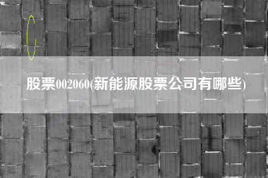 股票002060(新能源股票公司有哪些)