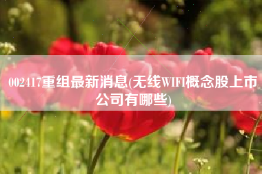 002417重组最新消息(无线WIFI概念股上市公司有哪些)