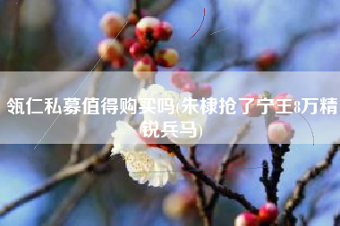 瓴仁私募值得购买吗(朱棣抢了宁王8万精锐兵马)