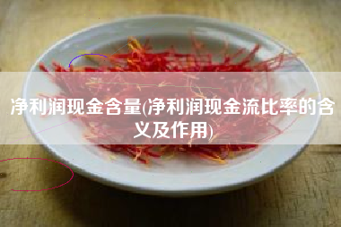 净利润现金含量(净利润现金流比率的含义及作用)