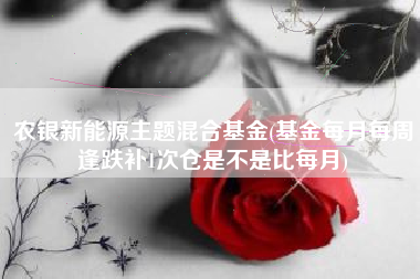 农银新能源主题混合基金(基金每月每周逢跌补1次仓是不是比每月)