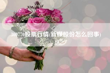 300770股票行情(新媒股份怎么回事)