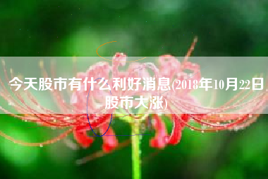 今天股市有什么利好消息(2018年10月22日股市大涨)