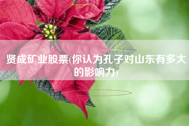 贤成矿业股票(你认为孔子对山东有多大的影响力)