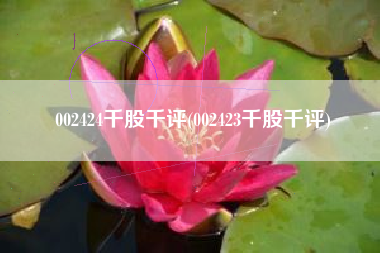 详细阅读:002424千股千评(002423千股千评) 002424千股千评(002423千股千评)