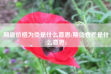 期货价格为负是什么意思(期货仓差是什么意思)