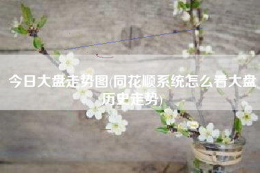 今日大盘走势图(同花顺系统怎么看大盘历史走势)