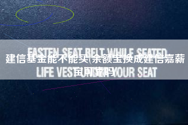 详细阅读:建信基金能不能买(余额宝换成建信嘉薪宝可靠吗) 建信基金能不能买(余额宝换成建信嘉薪宝可靠吗)