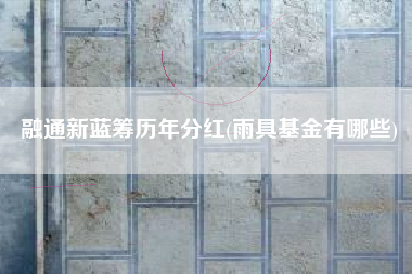 详细阅读:融通新蓝筹历年分红(雨具基金有哪些) 融通新蓝筹历年分红(雨具基金有哪些)