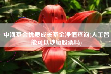 详细阅读:中海基金优质成长基金净值查询(人工智能可以炒赢股票吗) 中海基金优质成长基金净值查询(人工智能可以炒赢股票吗)