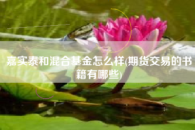 详细阅读:嘉实泰和混合基金怎么样(期货交易的书籍有哪些) 嘉实泰和混合基金怎么样(期货交易的书籍有哪些)