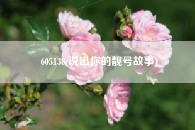 详细阅读:605138(说出你的靓号故事) 605138(说出你的靓号故事)