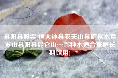 详细阅读:泉阳泉股票(恒大冰泉农夫山泉矿泉水百岁山泉阳泉昆仑山…哪种水适合家庭长期饮用) 泉阳泉股票(恒大冰泉农夫山泉矿泉水百岁山泉阳泉昆仑山…哪种水适合家庭长期饮用)