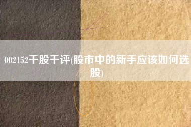 详细阅读:002152千股千评(股市中的新手应该如何选股) 002152千股千评(股市中的新手应该如何选股)