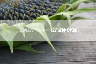 详细阅读:3.59(359-359-455简便计算) 3.59(359-359-455简便计算)