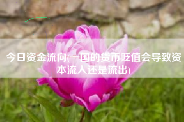 详细阅读:今日资金流向(一国的货币贬值会导致资本流入还是流出) 今日资金流向(一国的货币贬值会导致资本流入还是流出)