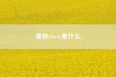 详细阅读:曼恒(2vray是什么) 曼恒(2vray是什么)