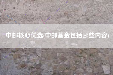详细阅读:中邮核心优选(中邮基金包括哪些内容) 中邮核心优选(中邮基金包括哪些内容)