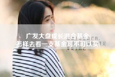 广发大盘成长混合基金(
怎样去看一支基金可不可以买) 广发大盘成长混合基金(
怎样去看一支基金可不可以买)