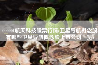 详细阅读:000901航天科技股票行情(卫星导航概念股有哪些卫星导航概念股上市公司一览) 000901航天科技股票行情(卫星导航概念股有哪些卫星导航概念股上市公司一览)