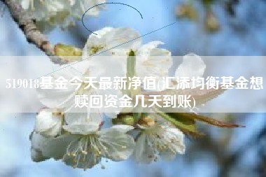 详细阅读:519018基金今天最新净值(汇添均衡基金想赎回资金几天到账) 519018基金今天最新净值(汇添均衡基金想赎回资金几天到账)
