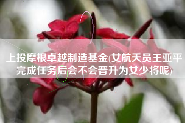 详细阅读:上投摩根卓越制造基金(女航天员王亚平完成任务后会不会晋升为女少将呢) 上投摩根卓越制造基金(女航天员王亚平完成任务后会不会晋升为女少将呢)