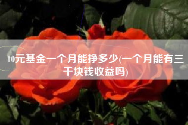 详细阅读:10元基金一个月能挣多少(一个月能有三千块钱收益吗) 10元基金一个月能挣多少(一个月能有三千块钱收益吗)