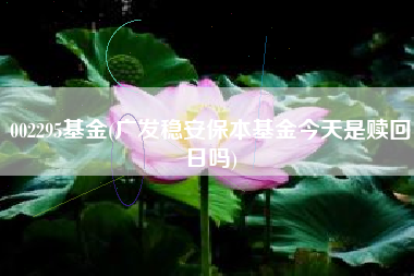 详细阅读:002295基金(广发稳安保本基金今天是赎回日吗) 002295基金(广发稳安保本基金今天是赎回日吗)