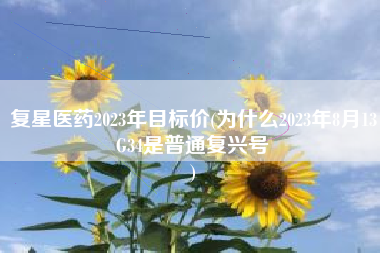 复星医药2023年目标价(为什么2023年8月13G34是普通复兴号
) 复星医药2023年目标价(为什么2023年8月13G34是普通复兴号
)