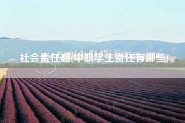 社会责任感(中职学生责任有哪些)