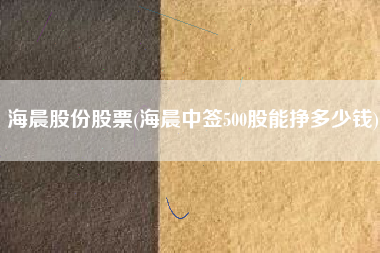 海晨股份股票(海晨中签500股能挣多少钱)