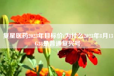复星医药2023年目标价(为什么2023年8月13G34是普通复兴号
) 复星医药2023年目标价(为什么2023年8月13G34是普通复兴号
)