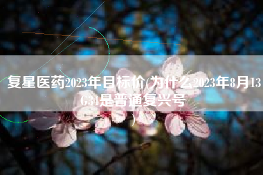 复星医药2023年目标价(为什么2023年8月13G34是普通复兴号
) 复星医药2023年目标价(为什么2023年8月13G34是普通复兴号
)