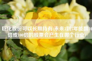 详细阅读:巨化股份可以长期持有(未来3到5年能翻10倍或100倍的股票会产生在哪个行业) 巨化股份可以长期持有(未来3到5年能翻10倍或100倍的股票会产生在哪个行业)