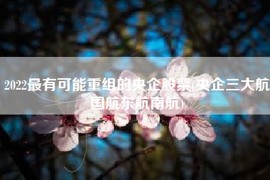 详细阅读:2022最有可能重组的央企股票(央企三大航国航东航南航) 2022最有可能重组的央企股票(央企三大航国航东航南航)