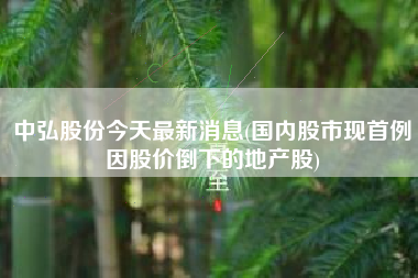 详细阅读:中弘股份今天最新消息(国内股市现首例因股价倒下的地产股) 中弘股份今天最新消息(国内股市现首例因股价倒下的地产股)