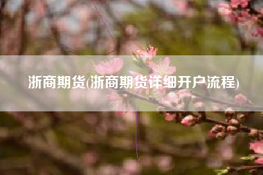 详细阅读:浙商期货(浙商期货详细开户流程) 浙商期货(浙商期货详细开户流程)